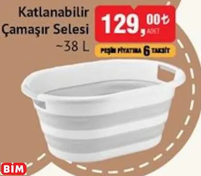 HOBBYLİFE KATLANABİLİR ÇAMAŞIR SELESİ ~38 L HOBBYLİFE KATLANABİLİR ÇAMAŞIR SELESİ ~38 L